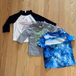 Baby Gap swim rash guards with zippers, sz 6-24mo